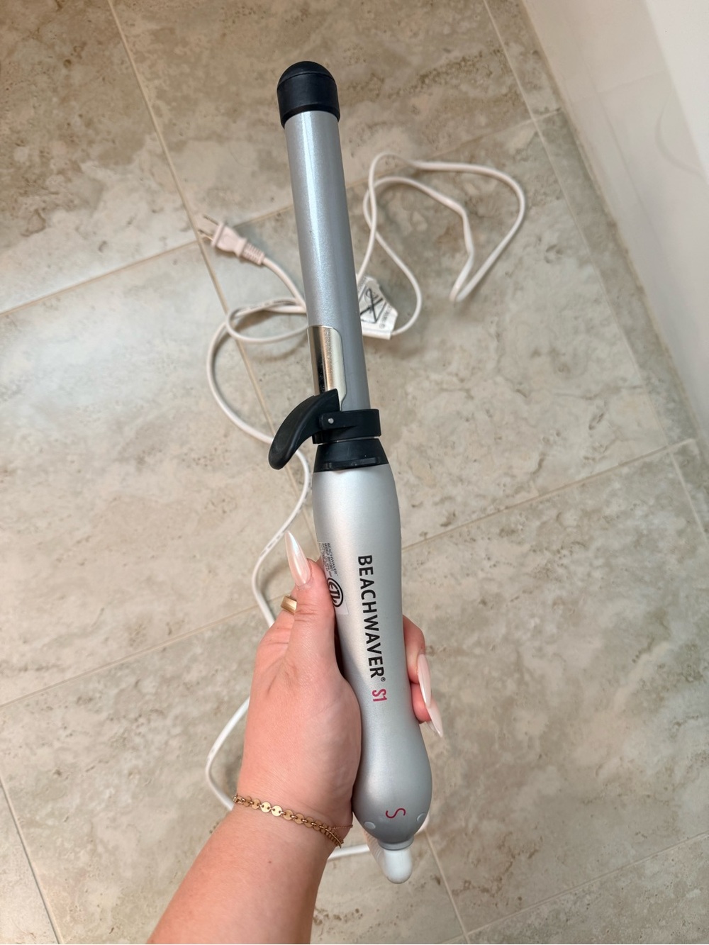 S1 Silver Curling Wand - 1.25-inch Barrel